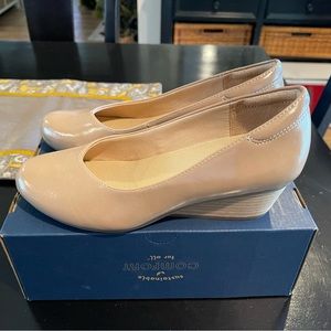Dr. Scholl’s taupe wedges. Barely worn